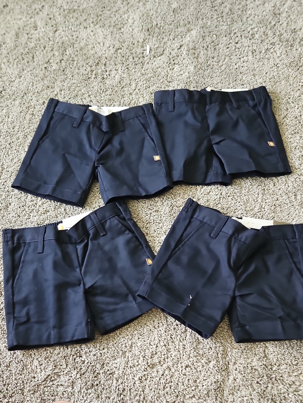 Nwt Dennis Uniform 3t Navy Shorts Bundle 4 Pairs